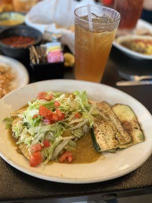 Skinny Sheryl's (chicken enchiladas with tomatillo sauce