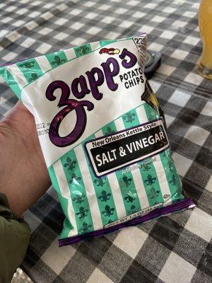 Zapps! I've had the hardest time finding Zapp's salt & vinegar in Portland, so this made me soooo happy