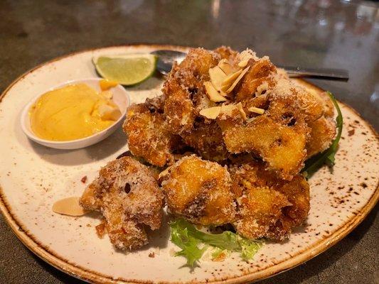 Parmesan crust cauliflower and lime