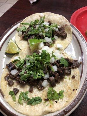 Two Lengua Tacos - Delicious