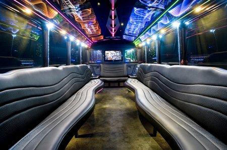 26 Passenger Limo Bus Interior