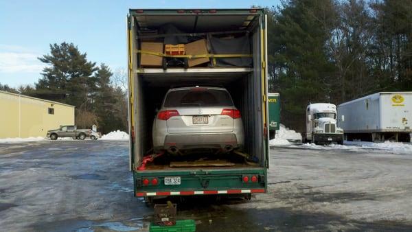 Ready for the Road - Auto in Van with Household goods