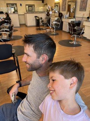 New shop, father and son cuts