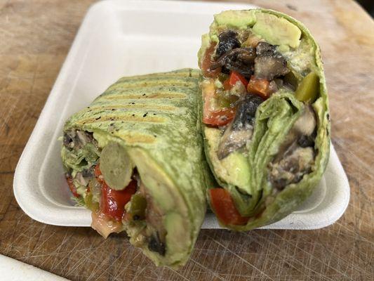 Veggie wrap spinach tortilla