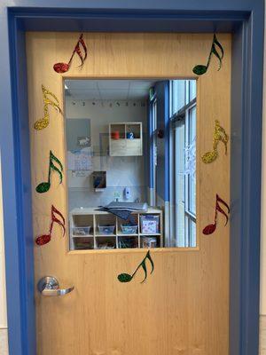 My music glitter door