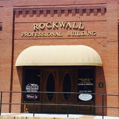 We are located in the Rockwall Professional Building on the square.