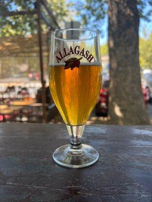 A cold Allagash Curieux on a warm late summer afternoon