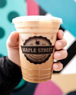 Maple vanilla iced latte