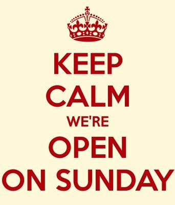 Opening on Sundays!! 12pm - 4pm