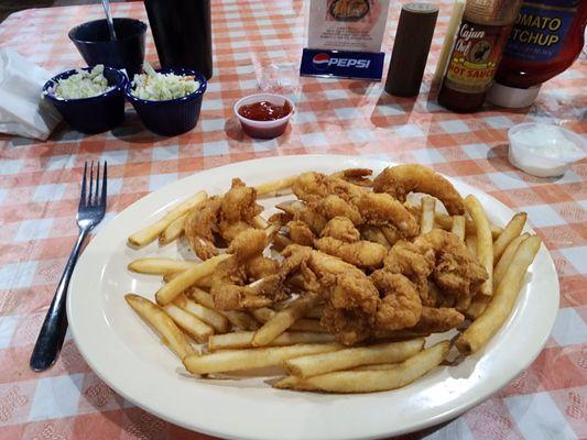 Butterfly shrimp and fries