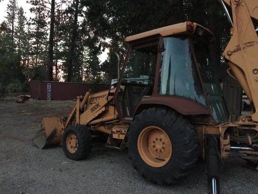 The bulldozer that the owners made us sleep near.