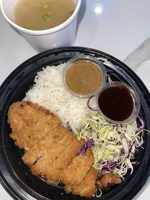 Tonkatsu chicken plate