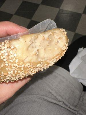 A raw bagel