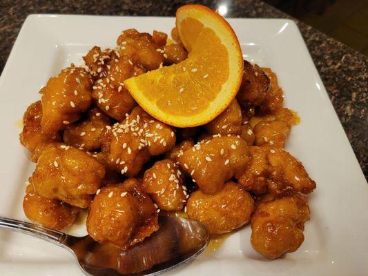 Orange chicken has a lovely sauce with zest and juice, giving it a sweet, delicious, and balanced flavor.