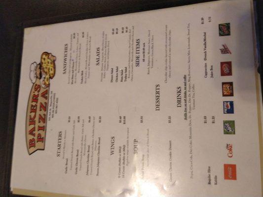 Menu front