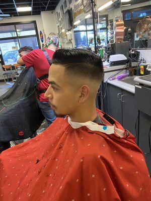 Mid Fade Comb Over