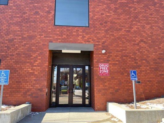 East entrance/ community center entrance