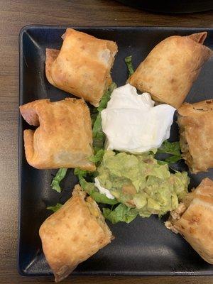 Mini chicken chimichangas