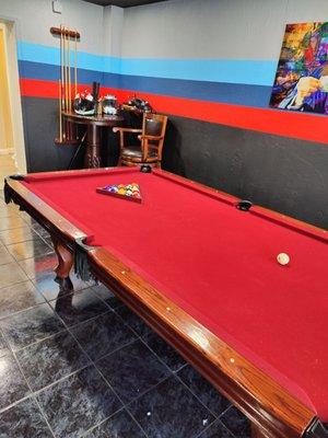 They have a pool table. Win.