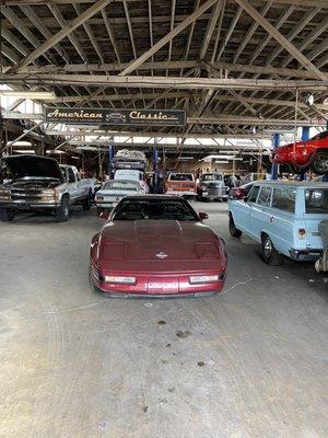 1993 Corvette in Benner Auto Repair Shop