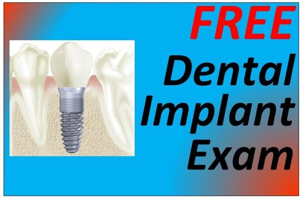 Call us today to schedule your free dental implant exam!