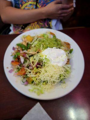 Fajita Taco Salad. Looks okay in the photo but underneath was a soggy, soppy mess. Barely any chicken, very little lettuce. And WET.