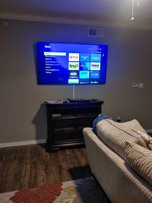 65" TV Mounting Job w/ Raceway.