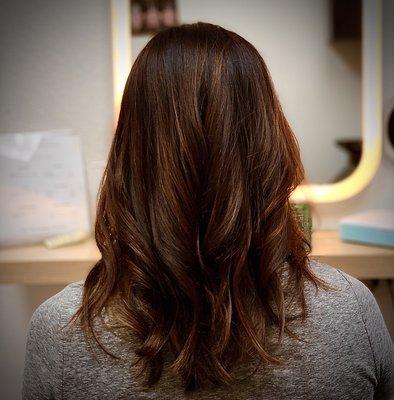 Root color, balayage and trim and this mom is refreshed and ready to take it all on