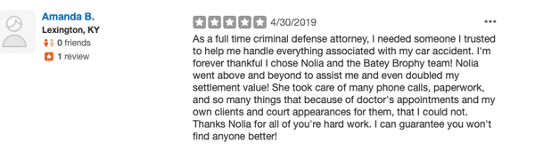 Review from client