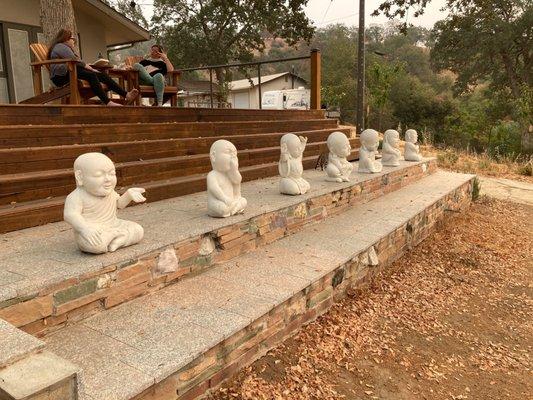 Buddhas on the patio