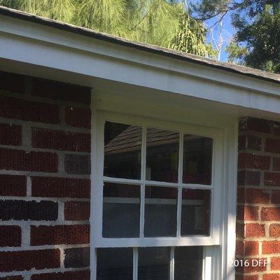 This particular garage soffit was very dingy.  Restored now.