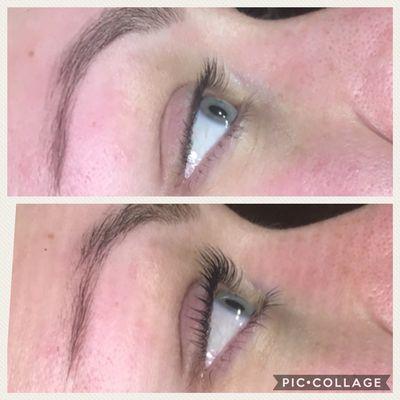 Lash lift and tint