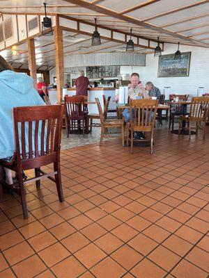 Inside dining area