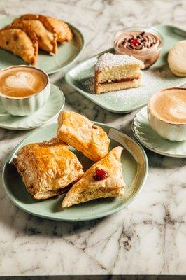 Assorted pastries and desserts