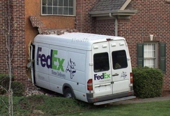 FedEx truck. Probably from this location