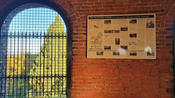 Olmsted Exhibit inside Water Tower