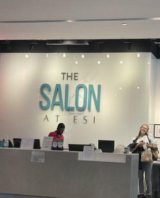 Salon manager, Niq, and booking manager (?) Regine in hair & nail section of ESI.