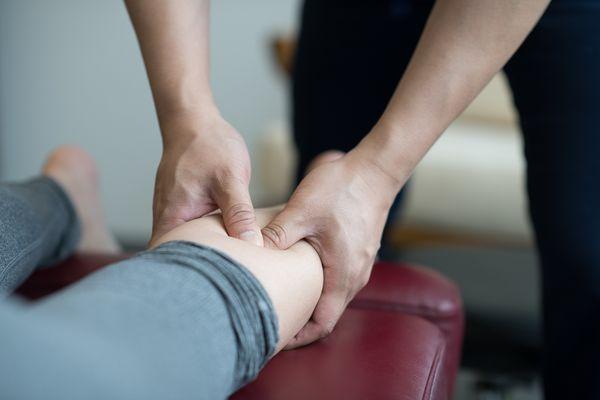 Myofascial release with hands helps dig deep into troublesome spots.