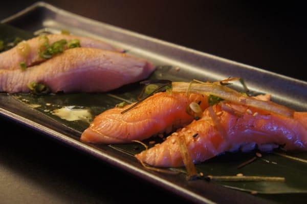 Torch Salmon and Yellowtail. Ask for availability, is not on the menu.