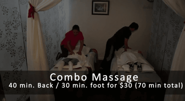 Ask for APRIL Special - 60 min. Combo Massage for only $23.00 - That's a $15.00 discount!