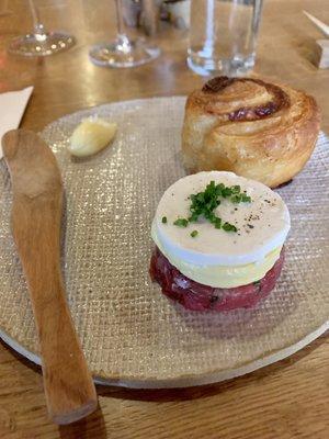 Beef Tartare and Bread Service (Muenster Croissant)