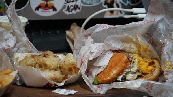 Sauceless Soggy Grilled Cauliflower & a AssChar Burger