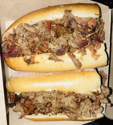 Steaks, Shakes, & Cakes -- black & blue cheesesteak