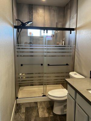 Frameless Shower Enclosure Installation.