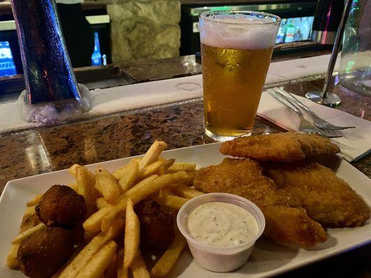 Fish and chips. Very good.