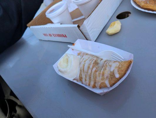 Apple pie with ice cream from the concession.