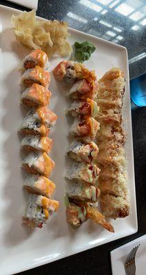 Phoenix Special Roll, Saga Monster Special Roll, Shaggy Dog Roll ( my favorite) !!