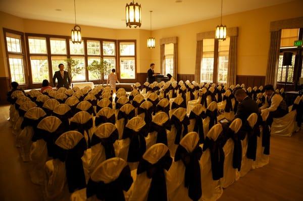 Half the room was big enough for 100+ chairs for my wedding.