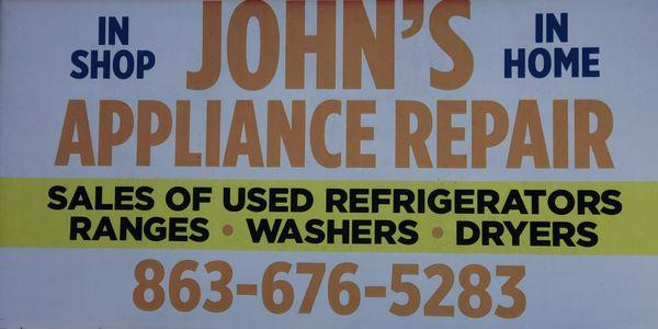 John's Major Appliance Repair Service & Parts Department