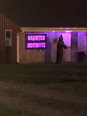 Outside of haunted house